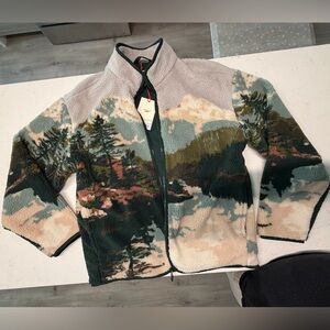 Target x Woolrich Green Faux Shearling Fleece Jacket